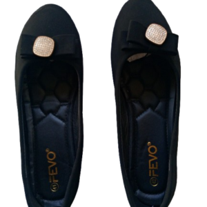 velvet covered flat shoes